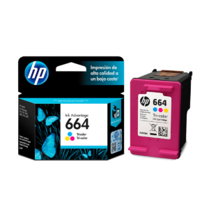 Cartucho HP 664 Tricolor, original, 100 Páginas
