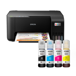 Impresora Multifuncional Epson Ecotank L3210 + Kit de 4 Tintas T544 Bundle
