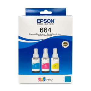 Kit 3 Tintas Epson T664 Cian Magenta y Yellow Ecotank