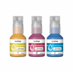 Kit de 3 Botella Tinta Original Brother BTD100 TINTA COLORES CYAN MAGENTA YELLOW