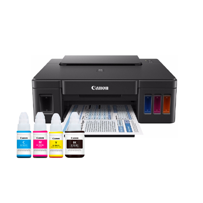 Impresora Canon PIXMA G1110 + Kit de 4 Tintas GI-190  Bundle