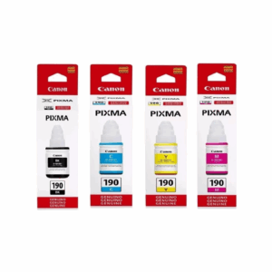 KIT DE 4 TINTAS CANON GI-190 BK 135ML  COLORES 70ML