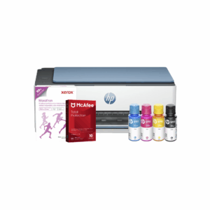 Impresora Multifuncional HP Smart Tank 525, Tinta Continua, Color, Copia, Escaner + KIT TINTAS + PAPEL XEROX + ANTIVIRUS