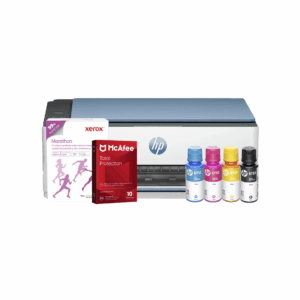 Impresora Multifuncional HP Smart Tank 585, Color, Inyección, Tanque de Tinta, Inalámbrico, Print/Scan/Copy+KIT TINTAS+PAPEL+ANTIVIRUS