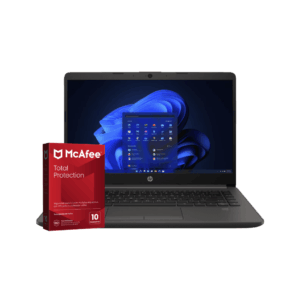 LAPTOP HP 240R G9 DE 14" INTEL CORE I5 8GB RAM 512GB SSD W11H + Antivirus McAfee Total Protection VPN 1 Año Licencia Digital – 10 Dispositivos BUNDLE