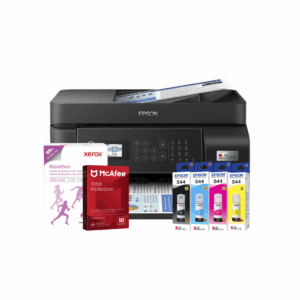Impresora Multifuncional Epson EcoTank L5590, Color, Inyección, Tanque de Tinta, Inalámbrico, Print/Copy/Scan/Fax+KIT DE TINTA T544 +  + PAPEL + ANTIVIRUS