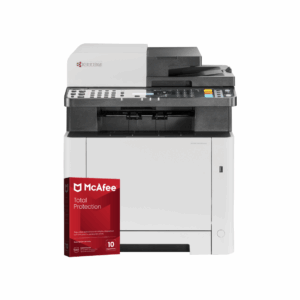 IMPRESORA MULTIFUNCIONAL KYOCERA A COLOR LASER, 1200 X 1200 DPI, DUPLEX ESTANDAR, WIFI MA2100CWFX + Antivirus McAfee Total Protection VPN 1 Año Licencia Digital – 10 Dispositivos