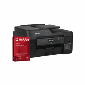 Impresora Multifuncional Brother MFC T4500 DW Inyeccion de tinta, inalambrica+Antivirus McAfee Total Protection VPN 1 Año Licencia Digital – 10 Dispositivos Bundle
