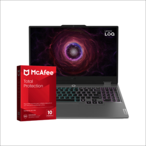 KIT LAPTOP LENOVO LOQ RYZEN 5 RAM 8GB SSD 512GB RTX 3050 6GB + ANTIVIRUS