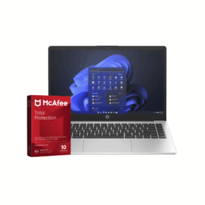 LAPTOP HP 240 G10 DE 14" CORE I5 8GB RAM 512GB SSD W11H + ANTIVIRUS McAfee Total Protection VPN 1 Año Licencia Digital – 10 Dispositivos