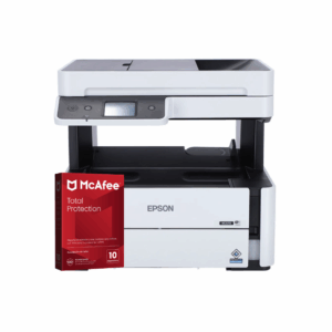 Impresora Multifuncional Epson EcoTank M3170 + Antivirus McAfee Total Protection VPN 1 Año Licencia Digital – 10 Dispositivos