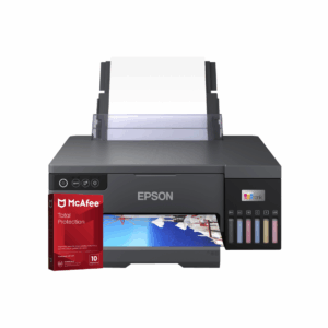 Impresora Fotográfica Epson L8050 PVC CD + Antivirus McAfee Total Protection VPN 1 Año Licencia Digital – 10 Dispositivos